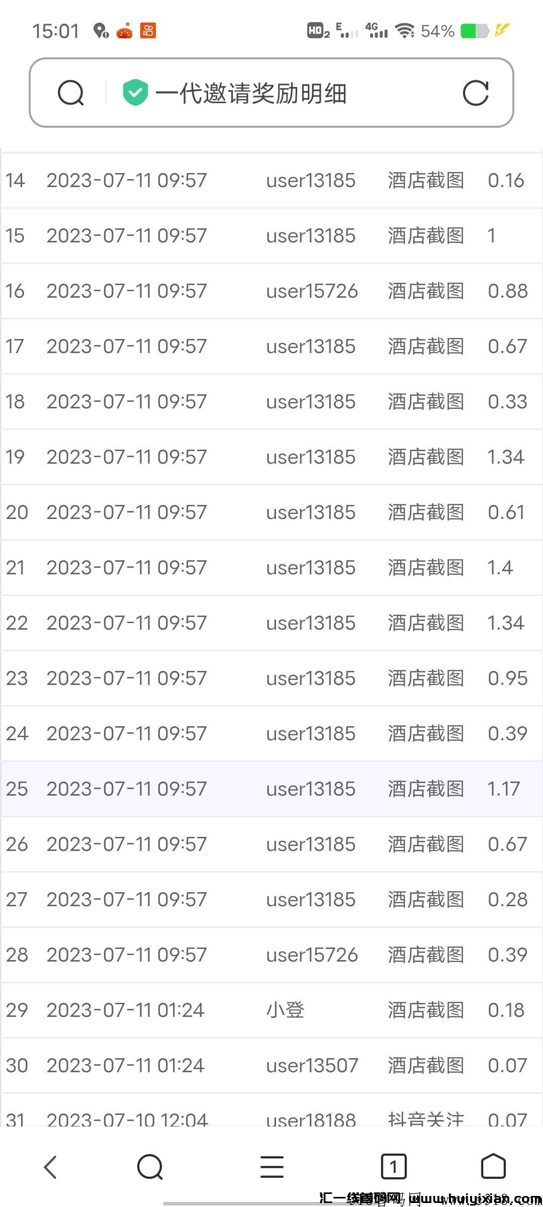 抖音关注，美团截图  独立后台 二代返佣-汇一线首码网