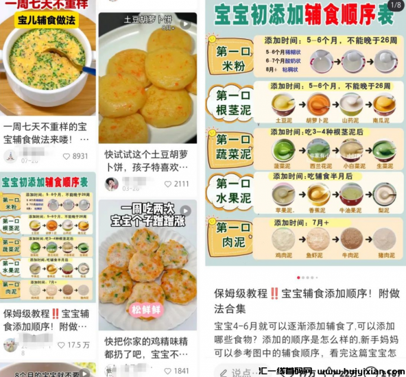 婴儿辅食虚拟资料项目详解，零门槛轻松运营，创造财富机会-汇一线首码网